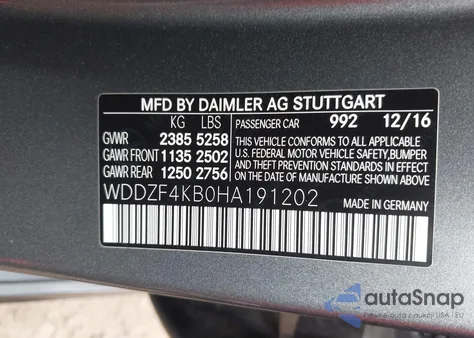 2017 Mercedes-Benz E 300 4Matic из США, поврежденный, VIN WDDZF4KB0HA191202